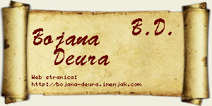 Bojana Deura vizit kartica